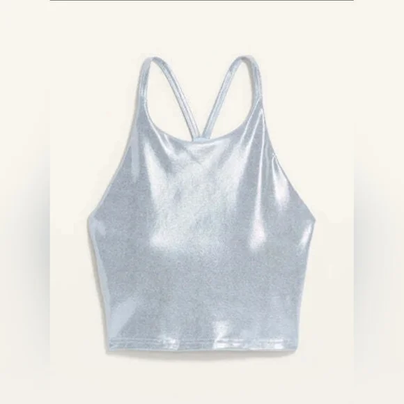 OLD NAVY Women’s Light Support PowerSoft Longline Sports Bra Melted Ice NWOT - Picture 8 of 11